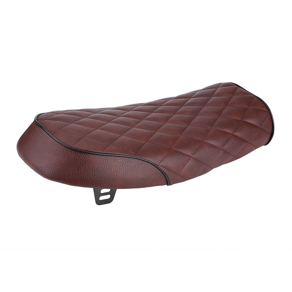 Vintage Pu Leather Motorcycle Seat Cafe Racer Style For Cg125 Gn Cb400ss Brown 9382693231529