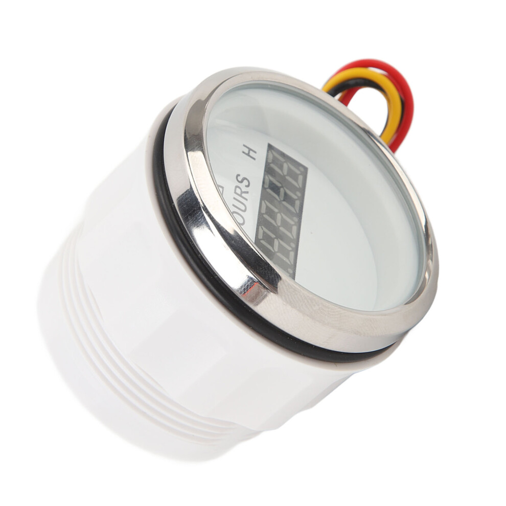 Marine-Friendly 52Mm Digital Hour Meter For Boats Yachts Rvs Fishing Dc 9Â32V White/Silver 9381368969200