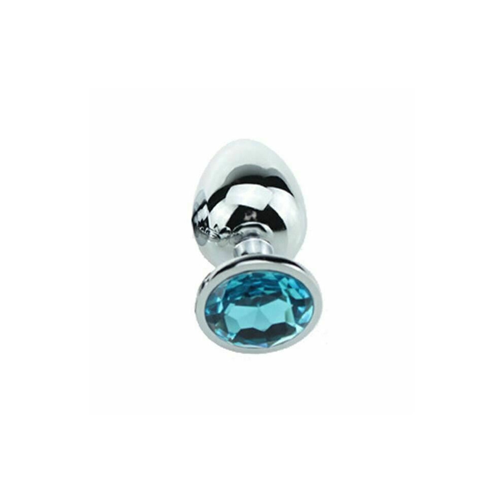 House Of Dasein Blue (Blue) Stainless Steel Anal Crystal Jewel Butt Plug Small