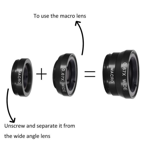 10Pcs 8X Mobile Phone Lens Kit Black Other Mobile Accessories 2
