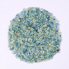 light blue natural crystal, crushed stone 35 mm, nail art, aquarium