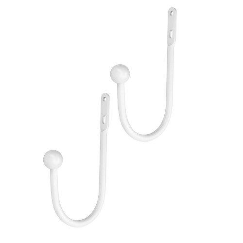2/4pcs Wall Mounted Tieback Hook Curtain Holdbacks Metal-2