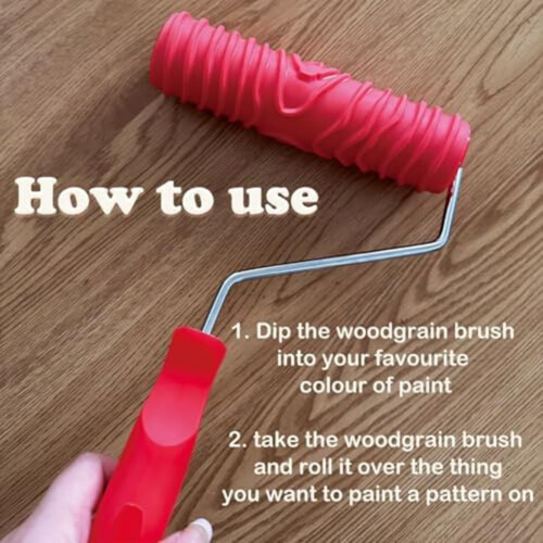 Tools for Printed Art, Wood Grain, Texture Roller, Texture Tools for DIY Interior Wall Design Decoration 2