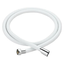 Stainless Steel Shower Hose Pressure Silicone Flexible Handheld (White) 150cm