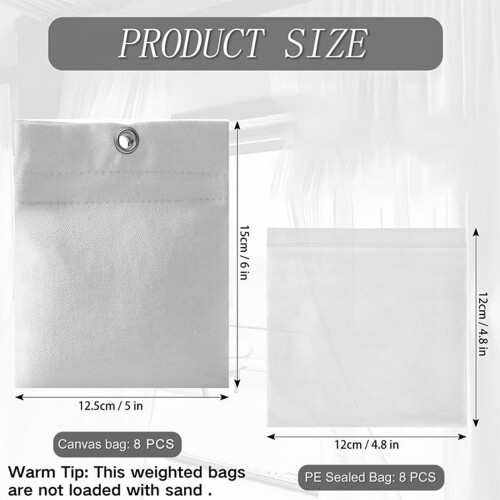 8Pcs Outdoor Drapery Weights Waterproof Home Accessory for 2