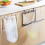 2PCS Iron Foldable Hanging Trash Bag Holder for Kitchen, White 5
