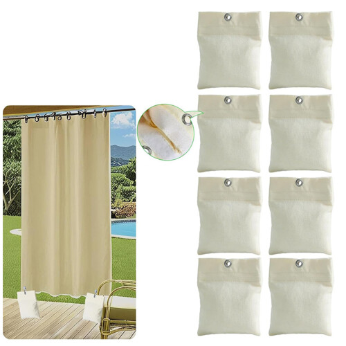 8Pcs Outdoor Drapery Weights Waterproof Home Accessory for 1