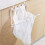 2PCS Iron Foldable Hanging Trash Bag Holder for Kitchen, White 3