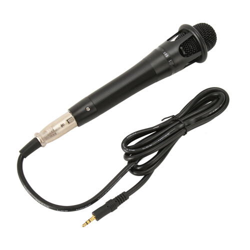 Handheld Wired Condenser Mic: Noise Shield 3.5mm for Karaoke 3D Pattern