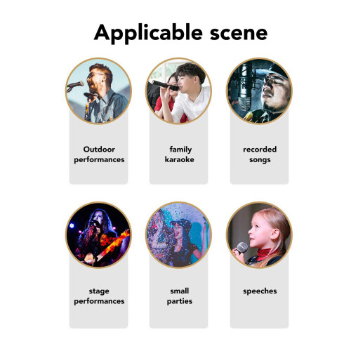 Handheld Wired Condenser Mic: Noise Shield 3.5mm for Karaoke 3D Pattern 2
