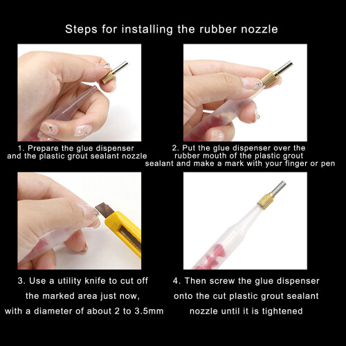 10Pieces Practical Grout Applicators Nozzles for Long Time-S 1