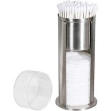 Versatile Storage Solutions: Modern Design Meets Function In Stainless Steel Cotton Pads Organizers, Detachable Cotton Swab Dispenser Ensures Moisture