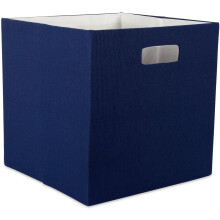 Sturdy Construction, Multi-Purpose Organization Collapsible Hard Sided Bin for Easy Assembly Use, Non-Woven Fabric with Two Oval Handles for Attractiv