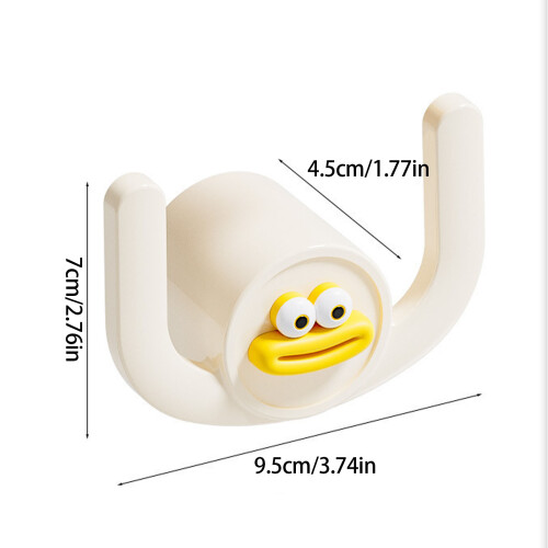 Crochet de salle de bain mural polyvalent, 3 pièces, sans-Blanc 2