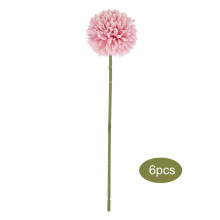 Fleurs en soie artisanales, bouquet réaliste de 6 pissenlits blancs décoratifs en plastique pour la décoration de mariage et d'intérieur