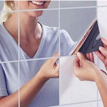 Full Length Mirrors, 18Pcs Self Adhesive Easy Installation Clear Image Quality Over The Door Mirror, Suitable For Various Applications Including Home