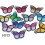 Επιθέματα πεταλούδας Monarch από βαμβακερό υλικό, μοντέρνα κεντημένα σχέδια, 3