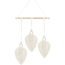 Boho-Wandteppich mit Blättern, Makramee-Wandbehang, schicke Wanddekoration im Bohème-Stil für Kinderzimmer und Büro, elegante Wanddekoration mit