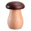 Mushroom Walnut Toothpick Holder Box - Tabletop Decor, 6.5x9.2cm 3