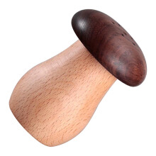 Mushroom Walnut Toothpick Holder Box - Tabletop Decor, 6.5x9.2cm