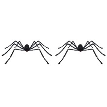 2 Teile 50 cm Schwarze Spinne Halloween-Dekoration Spukhaus-Requisiten Innen-Riesen-Dekoration