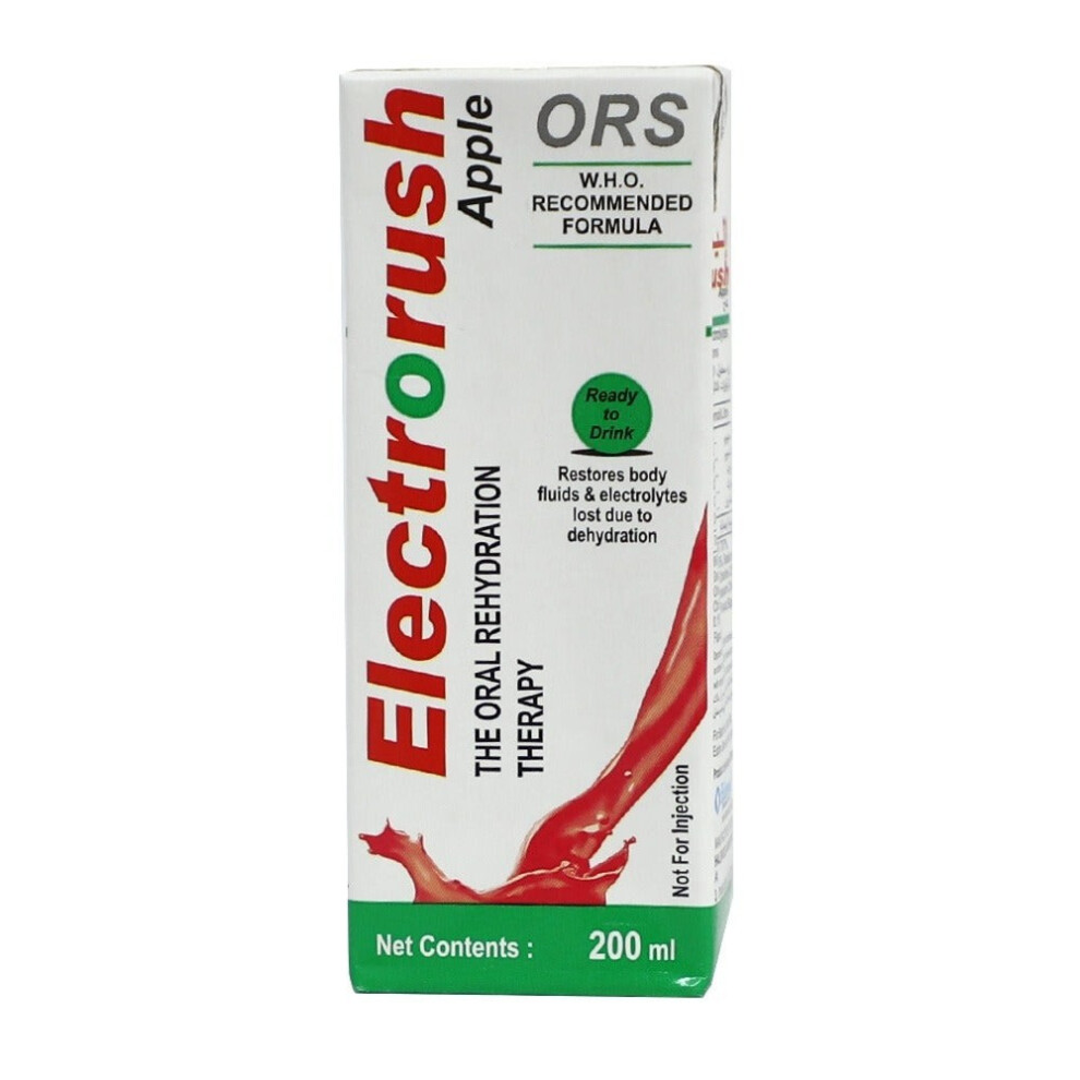 Electrorush Ors Apple Solution | Oral Rehydration Solution |- 200ml