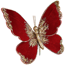 Samtschleifenclip 22 24 cm Weihnachtsbaumdekoration Einfacher Clip-Aufsatz Weihnachtsornament-Display für Weihnachtsbäume