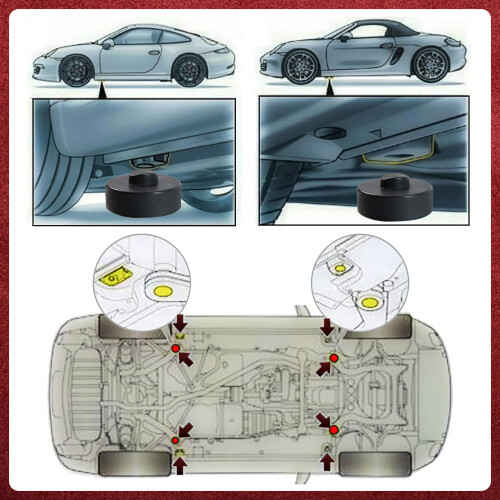 4x Car Jack Pad Αντιολισθητικός προσαρμογέας Υποστήριξη σημείων ανύψωσης μπ 1