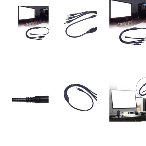 DC5521 Splitter Cable DC5.5mmx2.1mm Connectors Wire for LED Light Bar Speaker