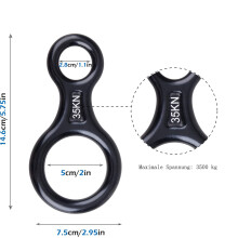 Aviation Grade Climbing Descender, Light Weight And Durable Anodized Figure 8 Device With Thickened Protective Ring, Designed For A Wide Range Of