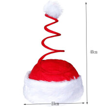 Ugly Christmas Sweater Accessories, LED Coil Christmas Tree Hat with Red and White Christmas Santa Hat, Christmas Party Favors for Holiday Party Kit,