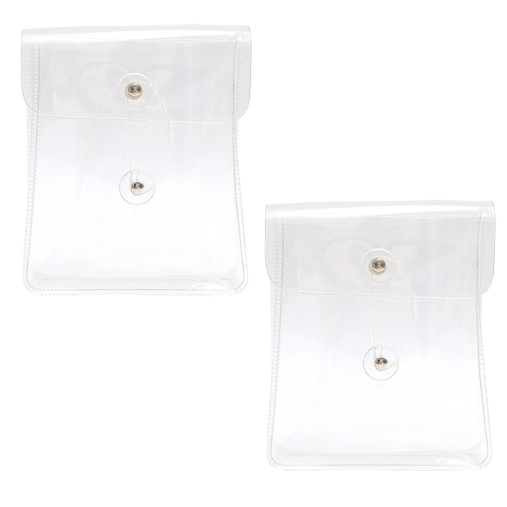 Versatile Transparent Cosmetic Bags, Perfect For Office Or Travel, Snap Closure Ensures Secure Contents