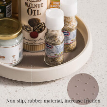 Elegant Cabinet rotating tray, Spinning Organizer for Pantry Cabinet, Kitchen Storage Turntable Non-Slip Lining, 360 Degree Rotation for Multi-Use