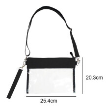 Transparent Pvc Stadium Bag, Large Capacity Crossbody Or Clutch Usage, Convenient For Security Checks At Stadiums Concerts Festivals Airports,