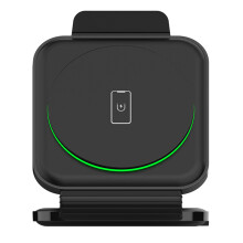 Kraftig trådløs ladestasjon, telefondekselvennlig, sammenleggbar design for rask lading, reiseetui inkludert med smart berøringslysindikator
