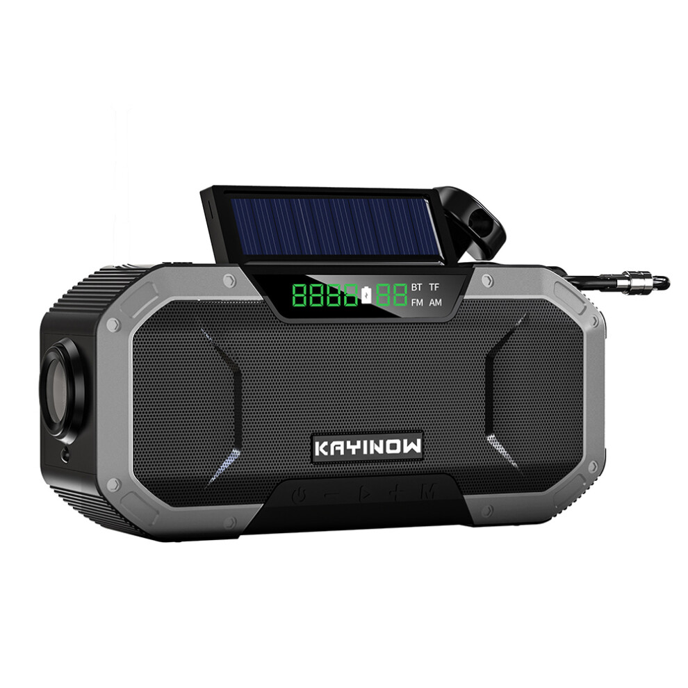 Survival Emergency Radio, Multifunctional Solar Radio For Outdoor And Indoor Use, Durable Waterproof Design, Rechargeable 5000mAH Power Bank, AM/FM