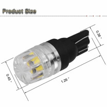 10 Stück LED-Glühbirnen Weiß T10 2SMD Hochleistungs-LED Kuppelkarte Kennzeichen-Glühbirnen W5W 194 147 152 158 159 161 168 2825