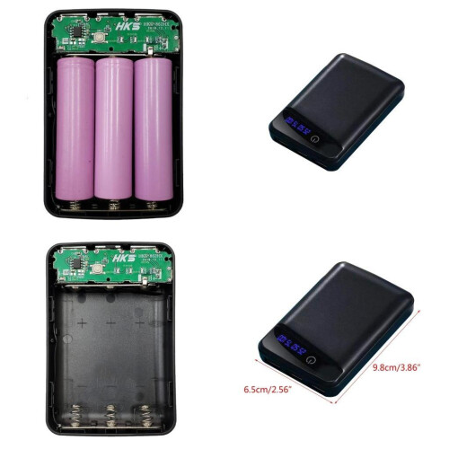 DIY 3x18650 Battery Cases Quick Charge Outer Plastic shells Power Bank Shells Portable External Boxes without Battery 1