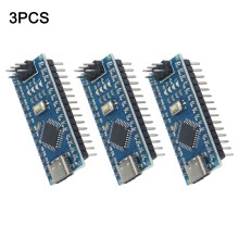Satz von For Nano-Modulen, drei Platinen, die mit verschiedenen Anwendungen kompatibel sind, die die For Arduino-IDE-Umgebung verwenden