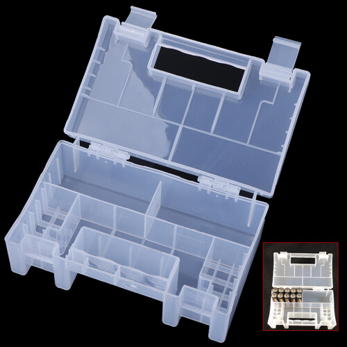 Organizer Practical Large Capacity Container Inner Compartment Anti Impact Storage Box Hard Plastic Battery Case Portable AA AAA 1