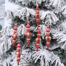 Festliche, kürbisförmige Weihnachtsbaum-Ornamente Kürbiskugel-Anhänger-Tropfen-förmige Weihnachtsdekorationen 2025 Jahr
