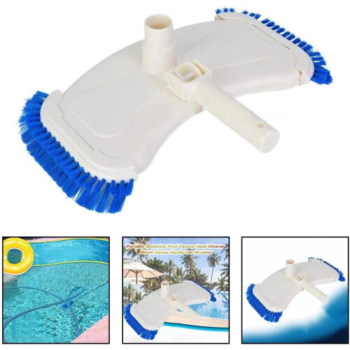 Weighted Pool Vacuum Head with Side Brushes for Efficient Wall Cleaning and Debris Removal 2