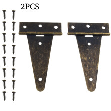 Scharniere, hochwertige Materialien praktisch mit Schrauben, mit Schrauben, 2 Teile, Bronze, flache Beschläge für eine Weinbox aus Holz.