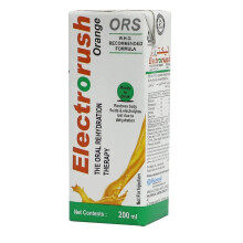 Electrorush Ors Orange Solution | Oral Rehydration Solution |- 200ml