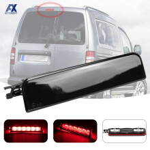 Dritte mittlere Mittelstufe Hinterradbremslicht für VW Caddy Mk3 2K0945087A Schwarze Objektiv Außenblinker Rücklichteinheiten