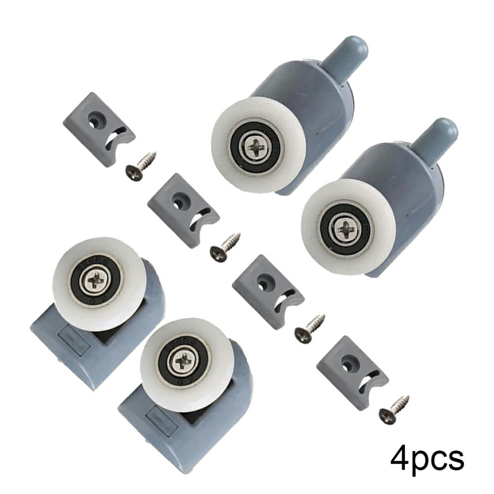 4Sets Bathroom Glass Sliding Door Roller Single Upper Single Down 25Mm Door Bearing Rollers Shower Cabin Hardware 6935161492675