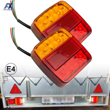 Wasserdichter quadratischer Anhängerlichter-Bausatz Roter Bremsstopp-Heckfahrschein LED-Lichtlampe für 12V-Camper Truck Wohnmobil Schneemobil
