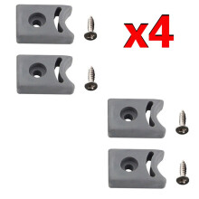 4-Pack Duschraumtür Riemenscheiben Gummistopps/Stoßfänger oben und unten Türstopper und Schrauben Duschraumzubehör