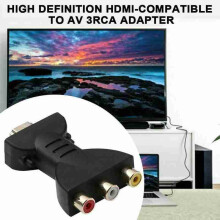 Conector de cable HDMI a AV Señal digital AV Adaptador de audio RCA Adaptador de Componentes para PC Tablet proyector Caja de TV HD