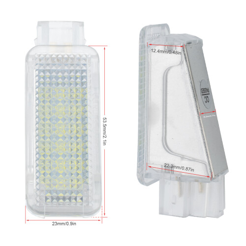 2 τμχ Xenon White LED Courtesy Under Door Footwell Light Φωτιστικό πορτμπαγ 2